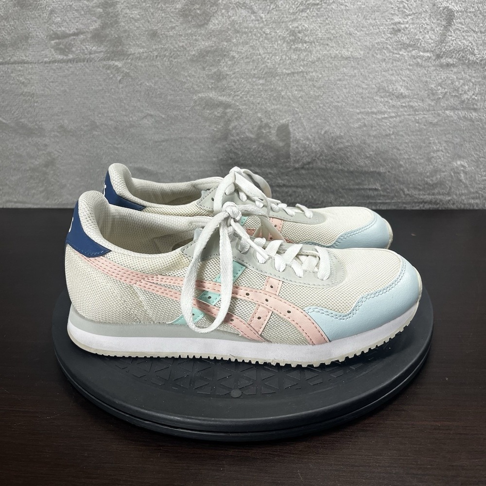 Asics Tiger Runner Womens Size 6 Cream Breeze Lifestyle Lace Up Athletic Shoes
